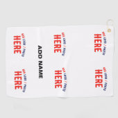 STIJLVOL MODERN WIT GEVERIFIEERD BRANDED GOLFHANDDOEK (Horizontaal)