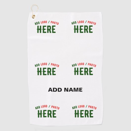 STIJLVOL MODERN  WIT GEVERIFIEERD BRANDED GOLFHANDDOEK (Voorkant)