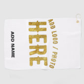 STIJLVOL MODERN  WIT GEVERIFIEERD BRANDED GOLFHANDDOEK (Horizontaal)