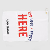 STIJLVOL MODERN WIT GEVERIFIEERD BRANDED GOLFHANDDOEK (Horizontaal)