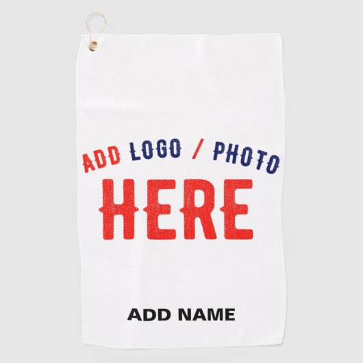 STIJLVOL MODERN WIT GEVERIFIEERD BRANDED GOLFHANDDOEK (Voorkant)