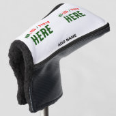 STIJLVOL MODERN  WIT GEVERIFIEERD BRANDED GOLFHEADCOVER (3/4 voorkant)