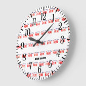 STIJLVOL MODERN WIT GEVERIFIEERD BRANDED GROTE KLOK (Hoek)