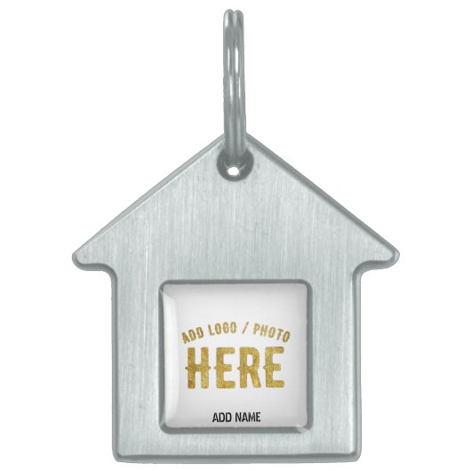 STIJLVOL MODERN  WIT GEVERIFIEERD BRANDED HUISDIEREN NAAMPLAATJE (Voorkant)