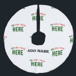 STIJLVOL MODERN  WIT GEVERIFIEERD BRANDED IMITATIE LINNEN KERSTBOOM KLEED<br><div class="desc">DIT IS EEN ONTWERP DAT VOOR IEDEREEN PLAATST.U KUNT LOGO,  FOTO,  TEKST VERANDEREN,  RESIZE OF TOEVOEGEN EN DE MANIER COLOREN U VAN.THANK U.</div>