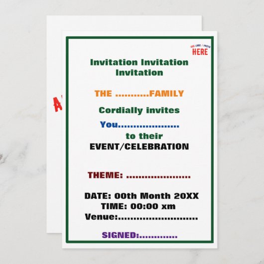 STIJLVOL MODERN  WIT GEVERIFIEERD BRANDED KAART (Voorkant / Achterkant)