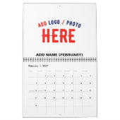 STIJLVOL MODERN WIT GEVERIFIEERD BRANDED KALENDER (Feb 2027)