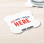 STIJLVOL MODERN  WIT GEVERIFIEERD BRANDED KARTONNEN ONDERZETTERS (Gekanteld)