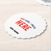 STIJLVOL MODERN  WIT GEVERIFIEERD BRANDED KARTONNEN ONDERZETTERS (Gekanteld)