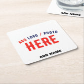 STIJLVOL MODERN  WIT GEVERIFIEERD BRANDED KARTONNEN ONDERZETTERS (Schuin)