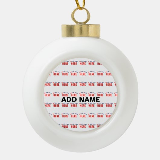 STIJLVOL MODERN  WIT GEVERIFIEERD BRANDED KERAMISCHE BAL ORNAMENT (Voorkant)