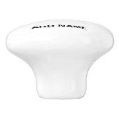 STIJLVOL MODERN  WIT GEVERIFIEERD BRANDED KERAMISCHE KNOP (Zijkant)