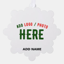 STIJLVOL MODERN  WIT GEVERIFIEERD BRANDED ORNAMENT KAART