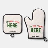 STIJLVOL MODERN WIT GEVERIFIEERD BRANDED OVENWANT & PANNENLAP SET (Voorkant)