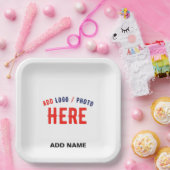 STIJLVOL MODERN  WIT GEVERIFIEERD BRANDED PAPIEREN BORDJE (Feest)