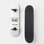 STIJLVOL MODERN WIT GEVERIFIEERD BRANDED PERSOONLIJK SKATEBOARD (Voorkant)