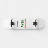 STIJLVOL MODERN WIT GEVERIFIEERD BRANDED PERSOONLIJK SKATEBOARD (Horizontaal)