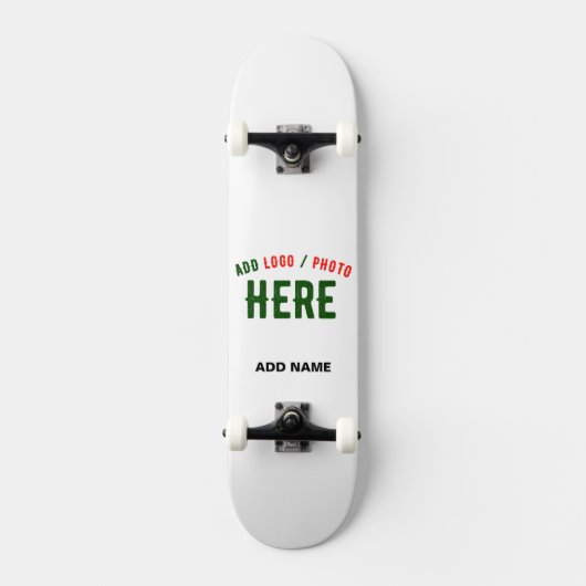 STIJLVOL MODERN WIT GEVERIFIEERD BRANDED PERSOONLIJK SKATEBOARD (Voorkant)