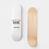 STIJLVOL MODERN WIT GEVERIFIEERD BRANDED PERSOONLIJK SKATEBOARD (Voorkant)