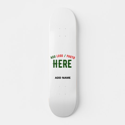STIJLVOL MODERN WIT GEVERIFIEERD BRANDED PERSOONLIJK SKATEBOARD (Voorkant)