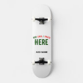 STIJLVOL MODERN  WIT GEVERIFIEERD BRANDED PERSOONLIJK SKATEBOARD (Voorkant)