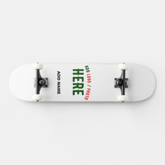 STIJLVOL MODERN  WIT GEVERIFIEERD BRANDED PERSOONLIJK SKATEBOARD (Horizontaal)