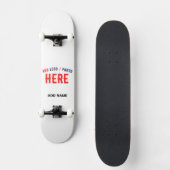 STIJLVOL MODERN  WIT GEVERIFIEERD BRANDED PERSOONLIJK SKATEBOARD (Voorkant)