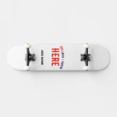 STIJLVOL MODERN  WIT GEVERIFIEERD BRANDED PERSOONLIJK SKATEBOARD (Horizontaal)