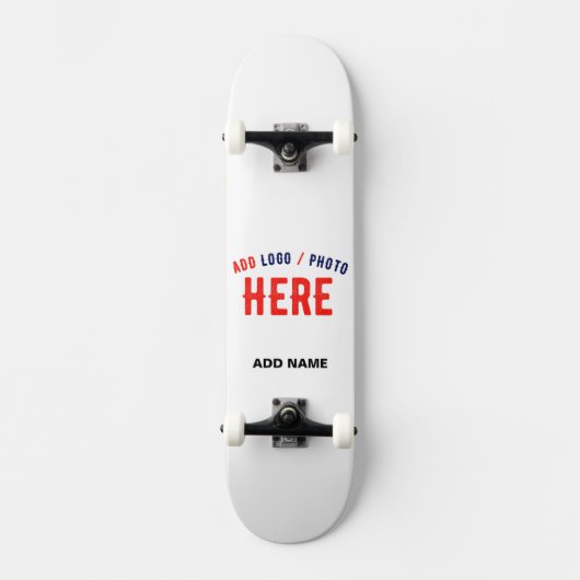 STIJLVOL MODERN  WIT GEVERIFIEERD BRANDED PERSOONLIJK SKATEBOARD (Voorkant)