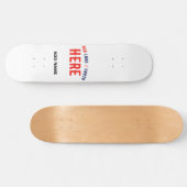 STIJLVOL MODERN WIT GEVERIFIEERD BRANDED PERSOONLIJK SKATEBOARD (Horizontaal)