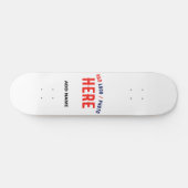 STIJLVOL MODERN WIT GEVERIFIEERD BRANDED PERSOONLIJK SKATEBOARD (Horizontaal)