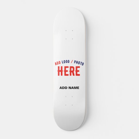 STIJLVOL MODERN WIT GEVERIFIEERD BRANDED PERSOONLIJK SKATEBOARD (Voorkant)