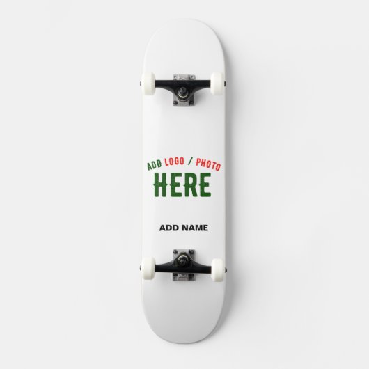 STIJLVOL MODERN  WIT GEVERIFIEERD BRANDED PERSOONLIJK SKATEBOARD (Voorkant)