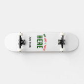 STIJLVOL MODERN  WIT GEVERIFIEERD BRANDED PERSOONLIJK SKATEBOARD (Horizontaal)