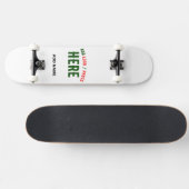 STIJLVOL MODERN  WIT GEVERIFIEERD BRANDED PERSOONLIJK SKATEBOARD (Horizontaal)