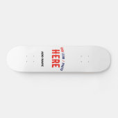 STIJLVOL MODERN  WIT GEVERIFIEERD BRANDED PERSOONLIJK SKATEBOARD (Horizontaal)