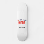 STIJLVOL MODERN  WIT GEVERIFIEERD BRANDED PERSOONLIJK SKATEBOARD (Voorkant)