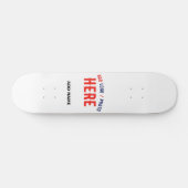 STIJLVOL MODERN WIT GEVERIFIEERD BRANDED PERSOONLIJK SKATEBOARD (Horizontaal)