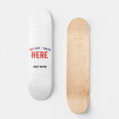 STIJLVOL MODERN WIT GEVERIFIEERD BRANDED PERSOONLIJK SKATEBOARD (Voorkant)