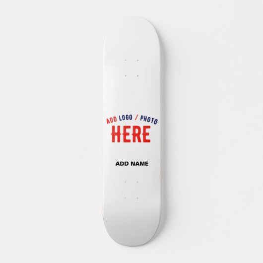 STIJLVOL MODERN WIT GEVERIFIEERD BRANDED PERSOONLIJK SKATEBOARD (Voorkant)