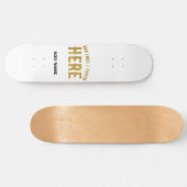 STIJLVOL MODERN  WIT GEVERIFIEERD BRANDED PERSOONLIJK SKATEBOARD (Horizontaal)