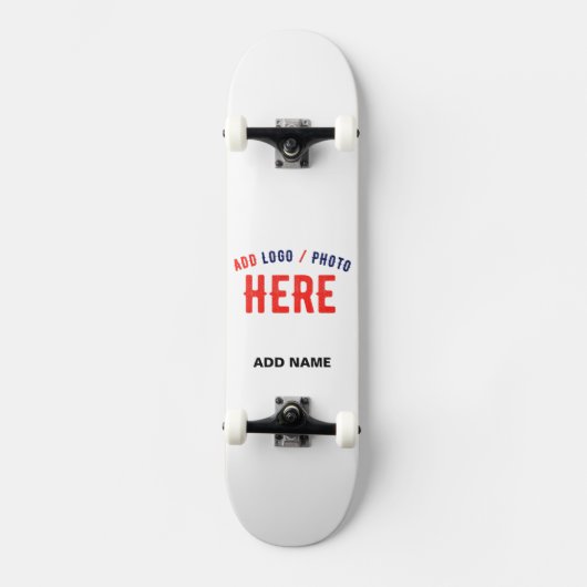 STIJLVOL MODERN WIT GEVERIFIEERD BRANDED PERSOONLIJK SKATEBOARD (Voorkant)