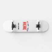 STIJLVOL MODERN WIT GEVERIFIEERD BRANDED PERSOONLIJK SKATEBOARD (Horizontaal)