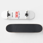 STIJLVOL MODERN WIT GEVERIFIEERD BRANDED PERSOONLIJK SKATEBOARD (Horizontaal)