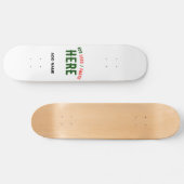 STIJLVOL MODERN WIT GEVERIFIEERD BRANDED PERSOONLIJK SKATEBOARD (Horizontaal)