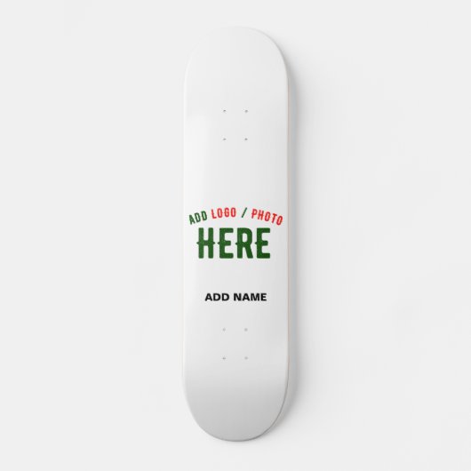 STIJLVOL MODERN WIT GEVERIFIEERD BRANDED PERSOONLIJK SKATEBOARD (Voorkant)