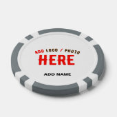 STIJLVOL MODERN WIT GEVERIFIEERD BRANDED POKER CHIPS (Enkel)