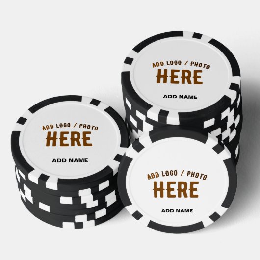 STIJLVOL MODERN  WIT GEVERIFIEERD BRANDED POKER CHIPS (Opstapeling)
