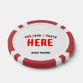 STIJLVOL MODERN WIT GEVERIFIEERD BRANDED POKER CHIPS (Enkel)
