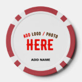 STIJLVOL MODERN WIT GEVERIFIEERD BRANDED POKER CHIPS (Achterkant)